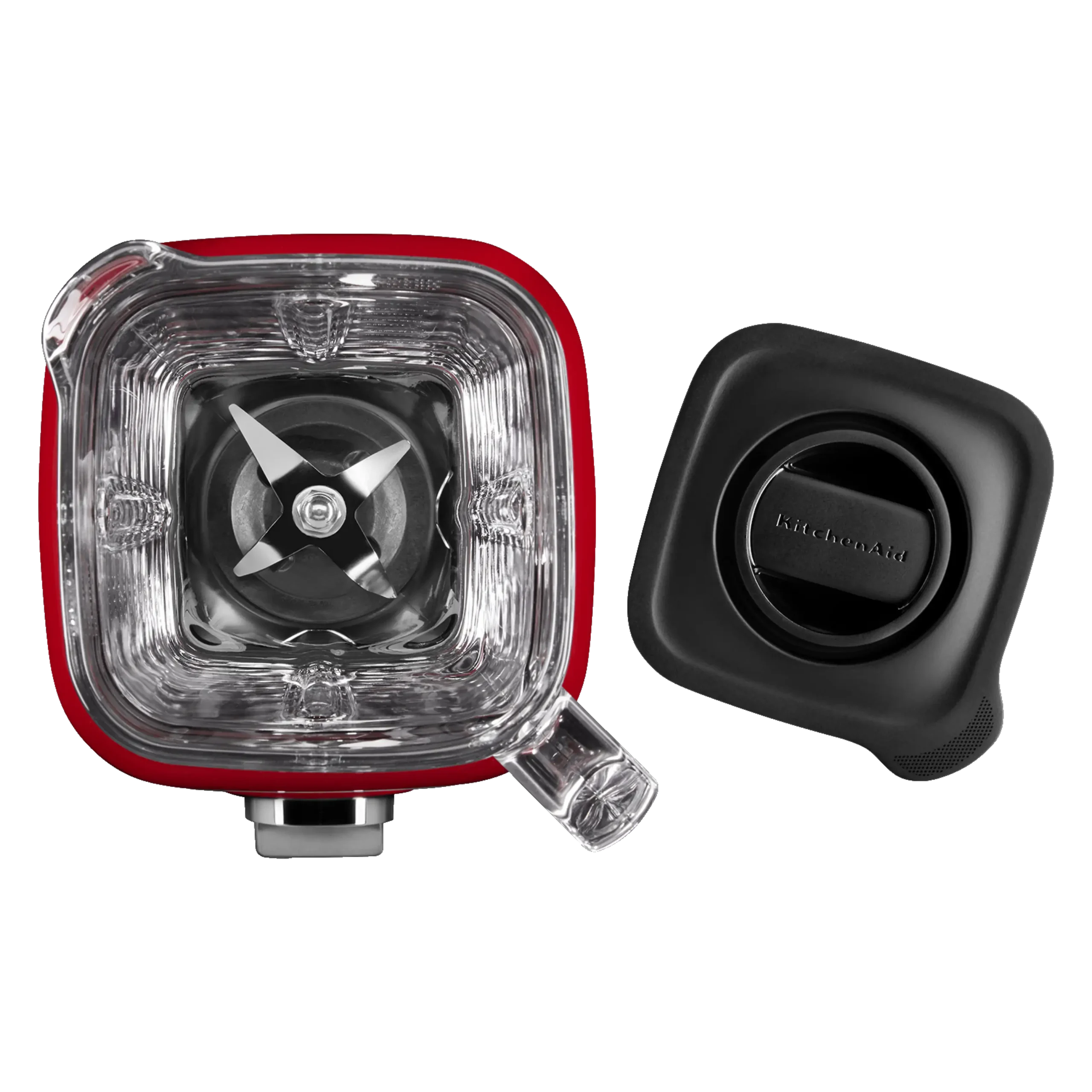 Batidora de vaso - KitchenAid 5KSB4026ECA K400, 1200 W, 1.40 l, Cuchilla de acero inoxidable, 5 Velocidades, Rojo - Imagen 4