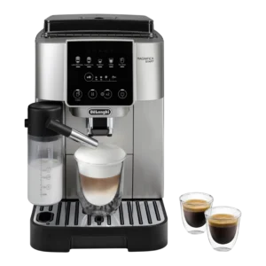 Cafetera superautomática - De'Longhi Magnifica Start Milk, ECAM220.80.SB, 1450W, 15bar, Molinillo integrado,Depósito leche,Táctil, Espumado automático