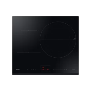 Placa inducción - Samsung NZ63C4036GK/U1, 3 zonas, zona de 32 cm de diámetro, 59 cm, WiFi con SmartThings, Negro