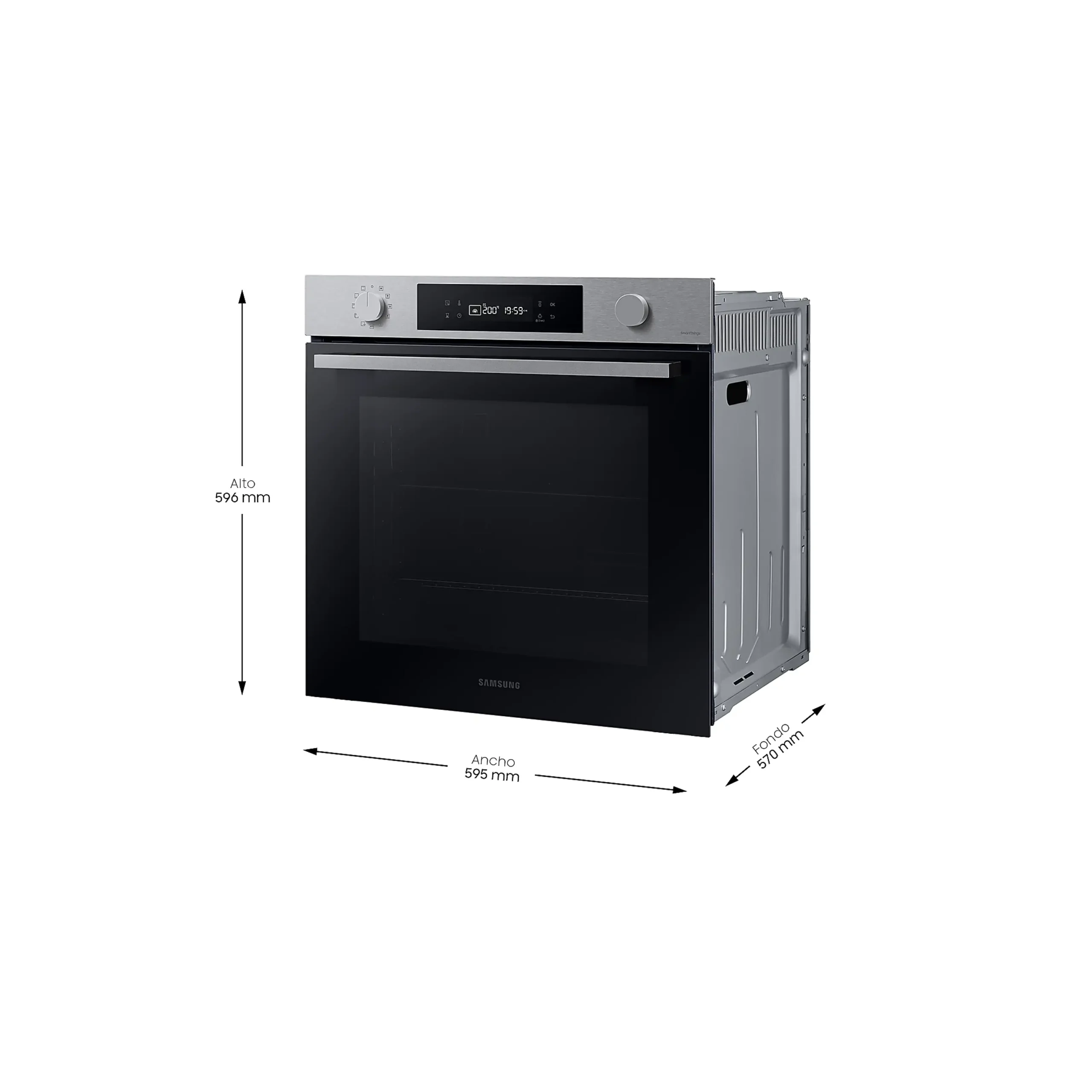Horno - Samsung NV7B41301AS/U1, Multifunción, Pirolítico, 76l, 59.5 cm, WiFi, Inox - Imagen 8