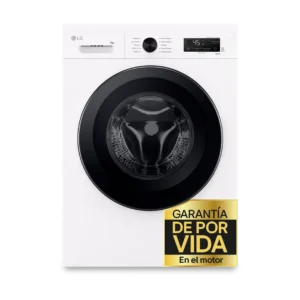 Lavadora carga frontal - LG F4X1009NWK, 9 kg, 1400 rpm, 10 programas, AI Direct Drive™, ThinQ™, Blanco Marfil