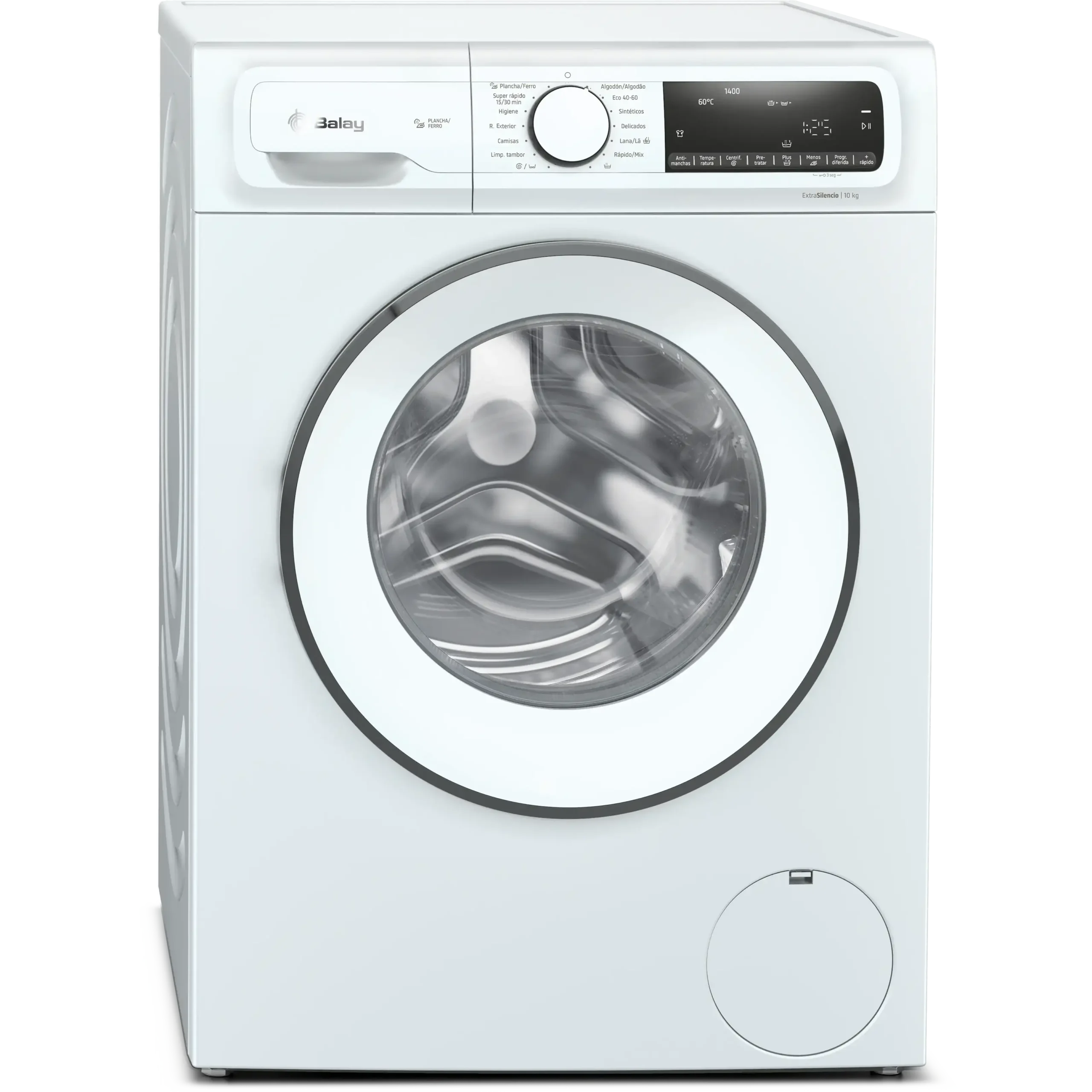 Lavadora carga frontal - Balay 3TS3107BD, 10 kg, 1400 rpm, 14 programas, Programa Planchado, Ahorro AquaControl Plus, Blanco