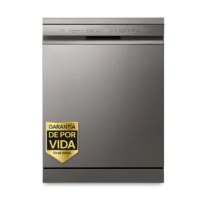 Lavavajillas - LG DF355FP, 14 servicios, 9 programas, 60 cm, LED táctil, Tercera bandeja, QuadWash™, Acero inoxidable