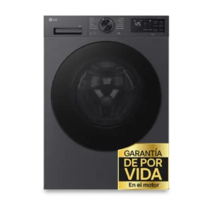 Lavadora carga frontal - LG F4X5009TBB, 9 kg, 1400 rpm, 12 programas, TurboWash 360º, Clase A-40%, Acero Grafito Mate