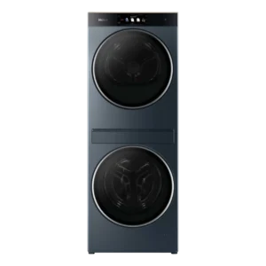 Lavadora secadora - Haier CLC108GNU1, Torre de lavado 10 kg+8 kg, 1400 rpm, Autodosificación, Direct Motion, Antracita