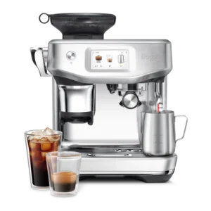 Cafetera express - Sage Barista Touch Impress, 9 bar, 1700 W, 2L, 2 Tazas, Con Extracción en Frío, Acero inoxidable cepillado