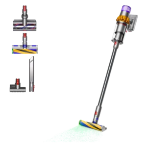 Aspirador escoba - Dyson V15 Detect™ Absolute, Potencia succión 240 AW, Autonomía 60 min, Minicepillo motorizado, 3 Modos, Láser, Sensor Suciedad