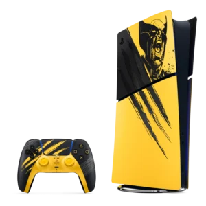 Consola - Sony PS5 Slim Digital Edition: Edición Limitada Battle Yellow de Marvel's Wolverine, 825 GB SSD, 4K, 1 mando, Amarillo