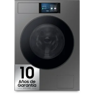 Lavadora carga frontal - Samsung Bespoke AI WF90F09C4SU3, 9 kg, 1400 rpm, 24 programas, Autodosificación, Clase A, Control por voz, Grafito