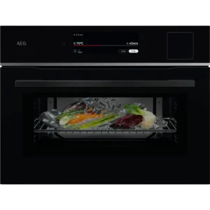 Horno a vapor - AEG Serie 9000 TP9SK821B, Integrable, Hidrolítica, 45 l, 595 mm, Negro