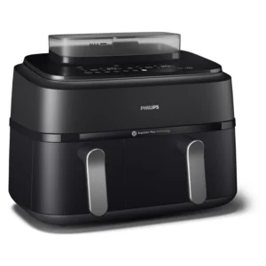Freidora de aire - PHILIPS 5000 series NA551/00, 2750 W, 1,4 kg, Negro, Plata