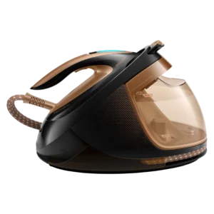 La plancha de vapor Philips Perfect Care Elite Plus, con sensor dynamiq, 8 bar, 1.8 L, 2700 W, de color cobre/negro (GC9682/80), es una plancha de vapor de tipo centro de planchado. Su marca es PHILIPS y su número de pieza es GC9682/80. Tiene una potencia máxima de 2700 W y una capacidad de depósito de 1.8 l. El material de la suela es T-ionicGlide. El color estándar es no disponible. Tiene una anchura de 233 mm, una altura de 285 mm y una profundidad de 453 mm. Las características especiales incluyen AcústicoLuminoso, Presión vapor: 5 Bar, Golpe de vapor: 600 g, Apagado automático, Compatible con: philips domestic appliances, Potencia máxima de vapor (g/min): 600 g, Sistema antical, Vapor continuo, Vapor constante: 165 g/min, Tiempo calentamiento: 2 min, Voltaje de entrada: 240 V.